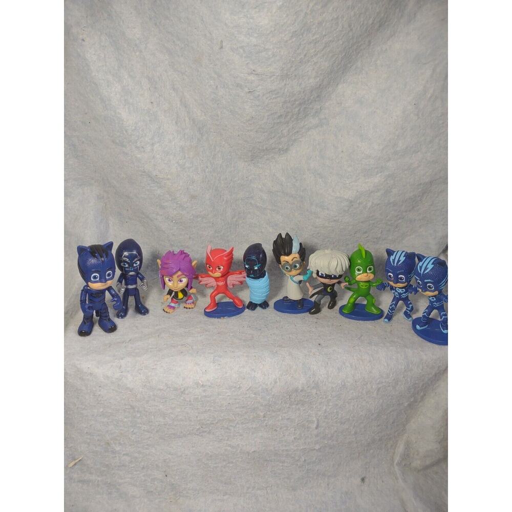PJ Masks Figures Lot of 10 Different Bad & Good Guys Cake Topper Toys